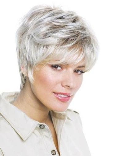 Idea Lace Front Synthetic Grey Short Wavy Hair Wigs