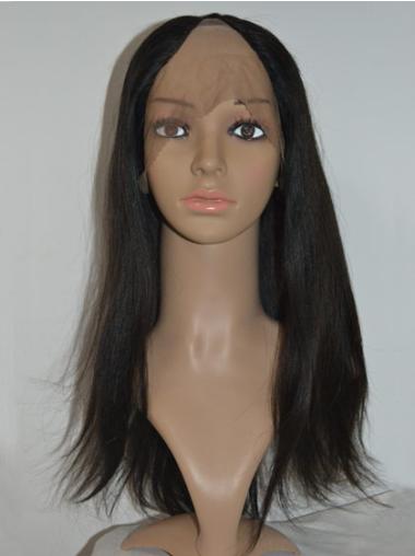 Black Straight Long Online U Part Human Hair Wig
