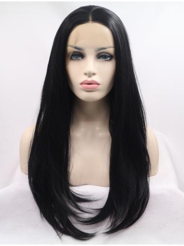Without Bangs Long Durable Baby Hair Lace Front Wigs