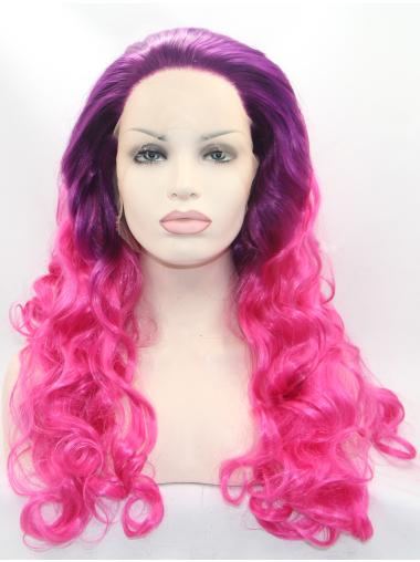 Long 17 Inches Suitable Lace Front Wig Cap Curly