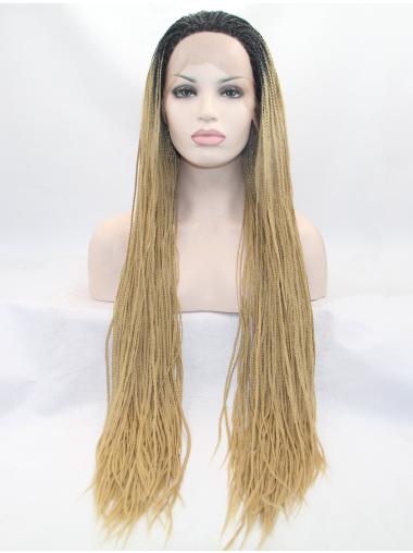 Curly Long 35 Inches Amazing Lace Front Blonde Wigs