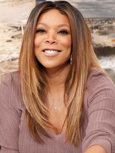 Ombre/2 Tone Straight 20" Wendy Williams Real Hair Women'S Wigs