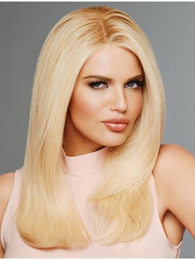 Blonde Without Bangs Straight 16" Most Realistic Wig