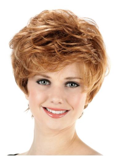 Short Capless Wavy Copper Classic Good Looking Synthetic Wigs