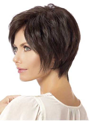 Layered Straight 8 Inches Comfortable Lace Wig With Best Hairline