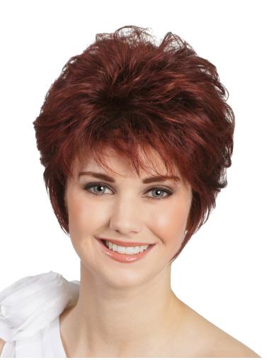 Style Monofilament Red Short Classic Cheap Synthetic Wigs Online