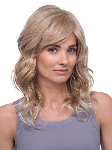 Synthetic Layered 14" Long Wavy Ombre/2 tone Mono Wigs