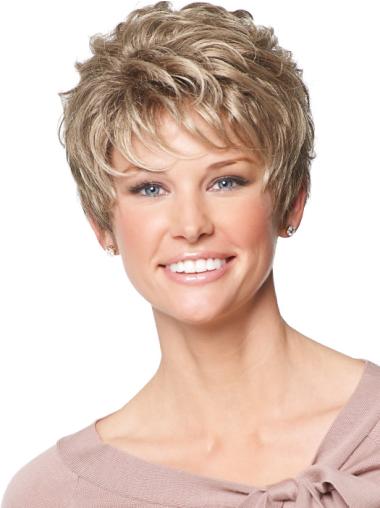 Comfortable 6 Inches Capless Boycuts Short Wavy Synthetic Wigs