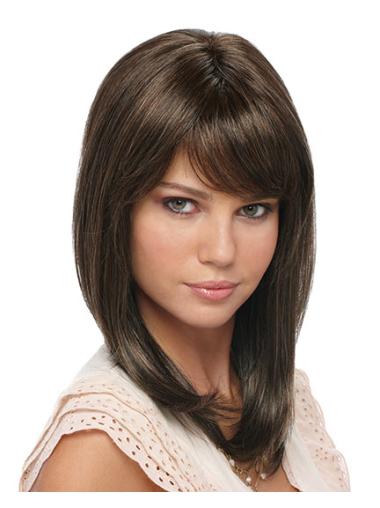Durable 16 Inches Straight Full Lace Synthetic Wigs