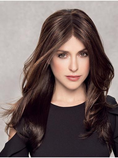 Synthetic Without Bangs Long Wavy Brown Popular 100% Hand-tied Wigs