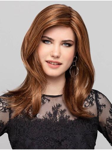 Stylish Without Bangs Synthetic Brown Long Wavy Wigs Monofilament