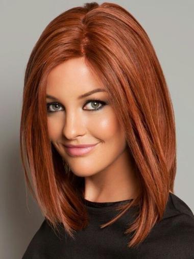 Newest Real Hair Wigs Capless Copper Designed Celebrity