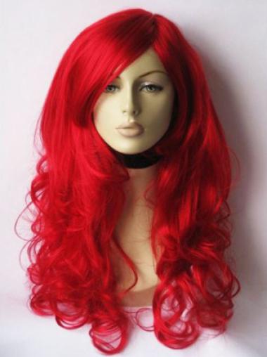 Red Long Synthetic Best Expensive Lace Wigs