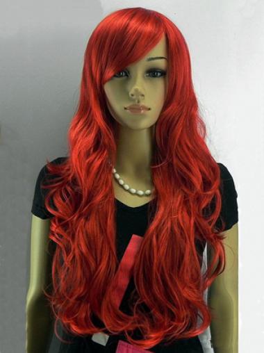 Wavy Synthetic Stylish Long Red Wig