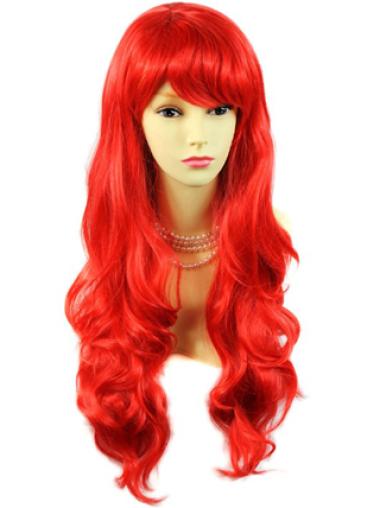Capless With Bangs 24" Affordable Cheap Real Wigs