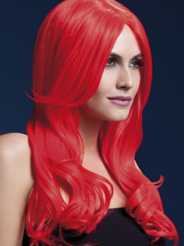 Red Wavy Synthetic Great Long Length Wigs