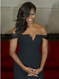 100% Hand-Tied Black Celebrity Wigs First Lady Wigs