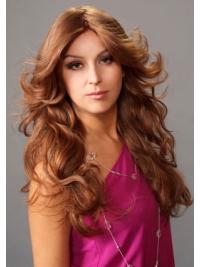 Layered Wavy Auburn Fabulous Lace Front Human Hair Wigs Long