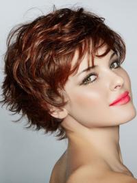 Designed Boycuts Lace Front Women'S Short Wavy Synthetic Hair Wigs