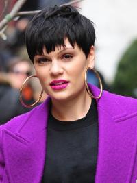 Celebrity Black Wigs Capless Boycuts Synthetic Sassy Jessie J