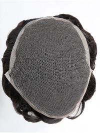 Human Hair French Lace With Poly Coated Sides And Back Toupee For Man