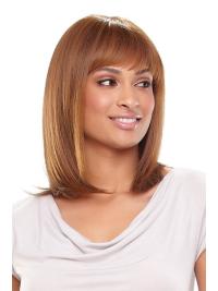 Popular Straight Shoulder Length Best Synthetic Monofilament Wigs