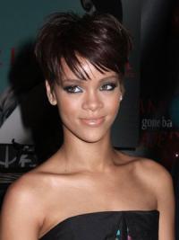 Trendy Celebrity Wigs Boycuts Cropped 6 Inches Online Rihanna Style Straight Sexy Capless Wig