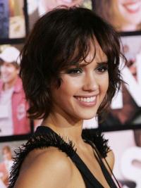 Wavy Lace Front Brown Amazing Jessica Alba 100 Percent Real Human Hair Wigs