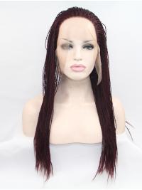Auburn Long 24 Inches Colorful Synthetic Lace Front Wigs