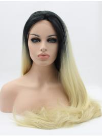 Suitable Synthetic Straight Without Bangs Lace Front Wig