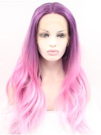 Without Bangs Synthetic Good Expensive Lace Front Wigs