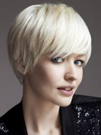 8 Inches Great Short Remy Human Hair Young Fashion Plus Wigs