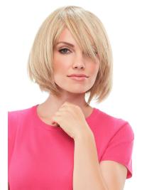 Remy Human Hair Straight 8"(As Picture) Blonde Top This From
