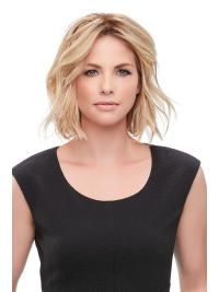 Remy Human Hair Wavy 12"(As Picture) Blonde Part XL French Topper From